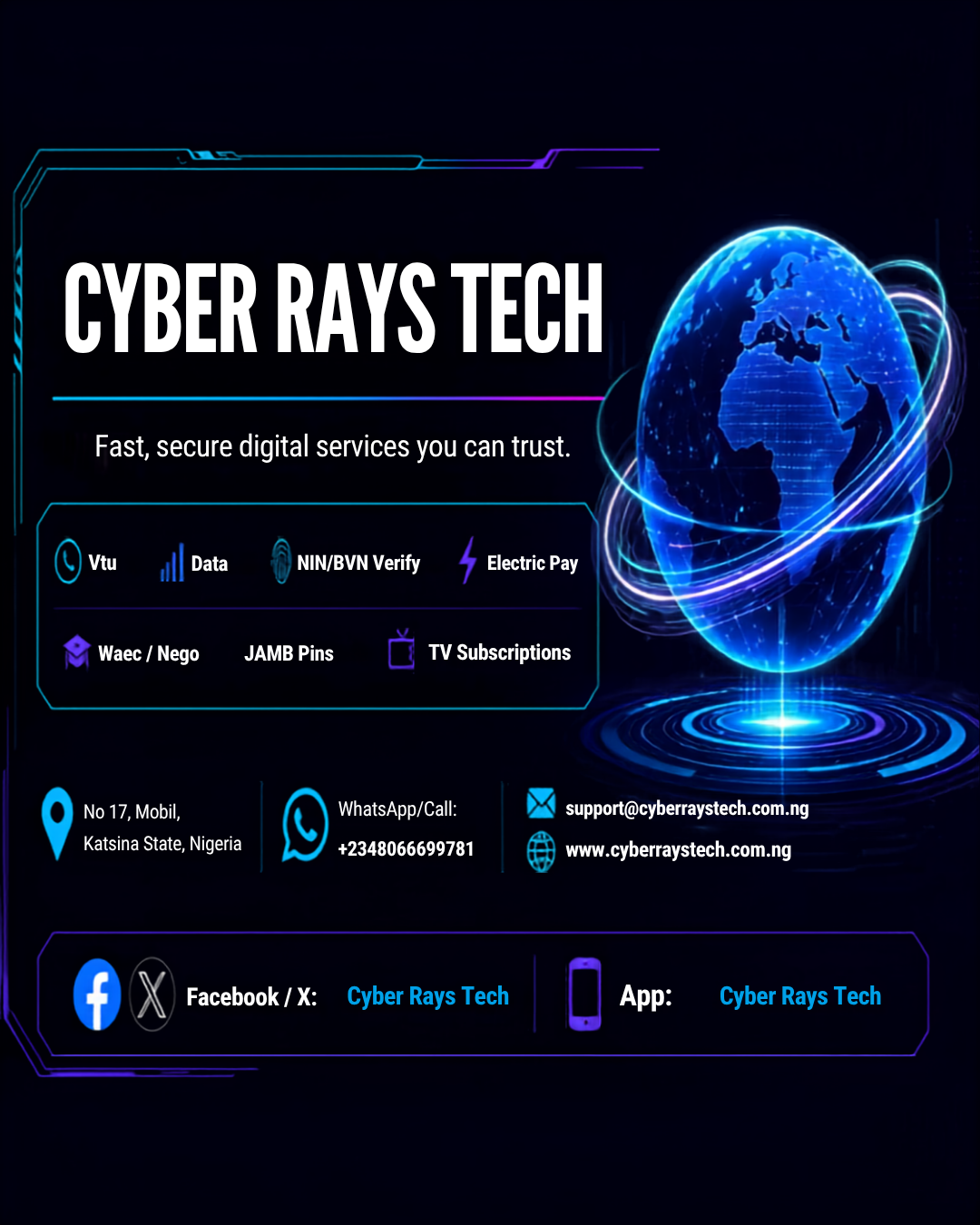 CYBER RAYS TECH Banner 1