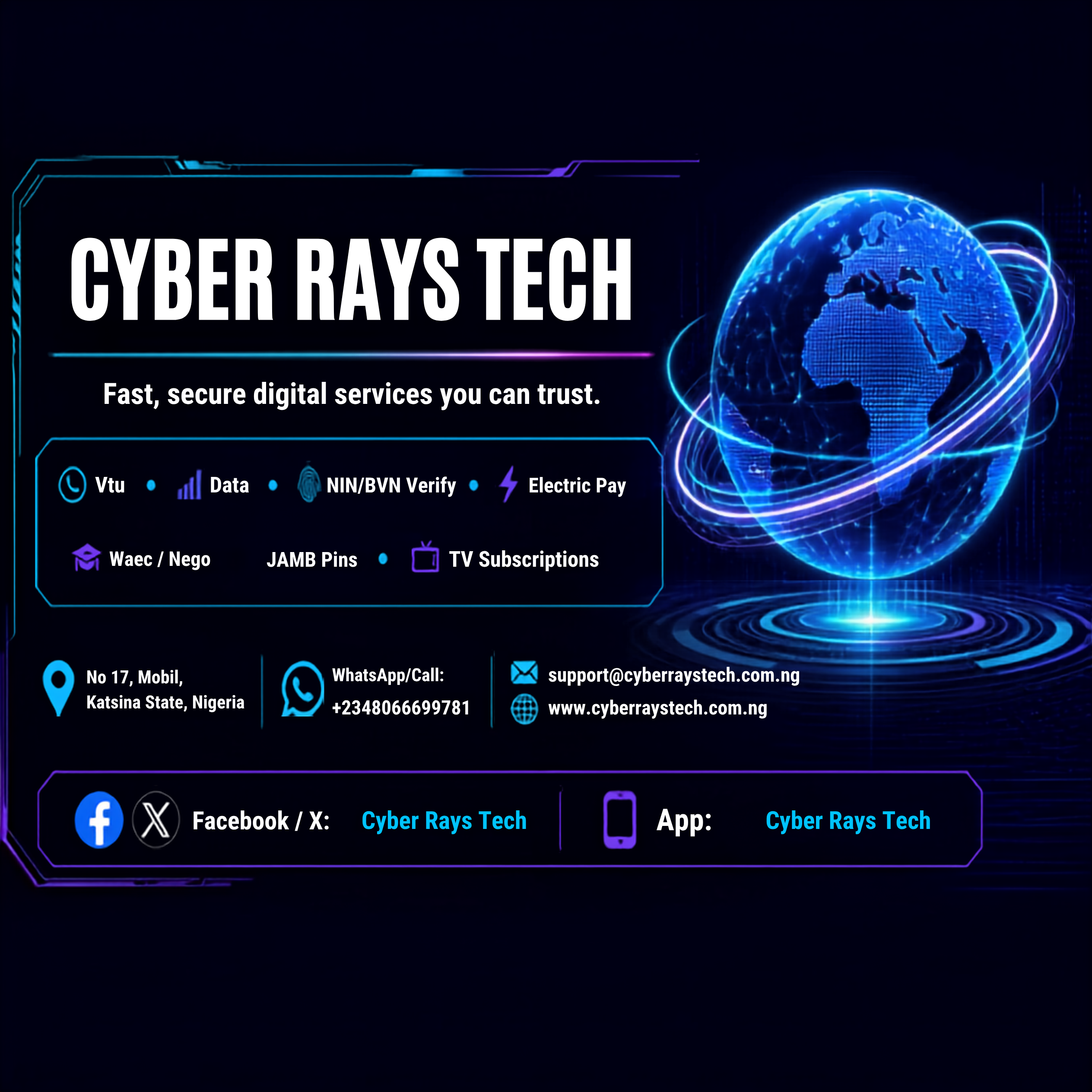 CYBER RAYS TECH Banner 3