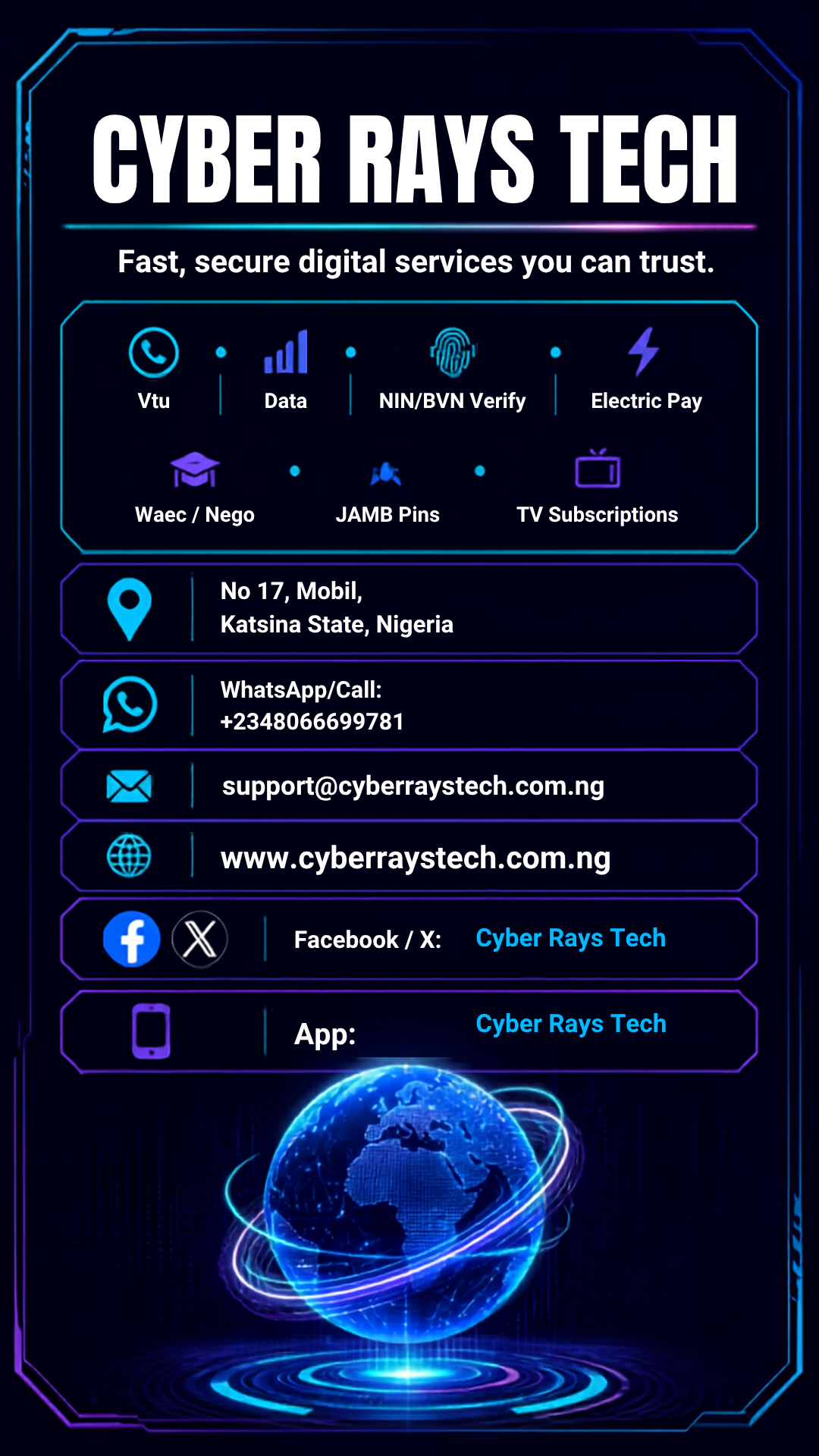 CYBER RAYS TECH Logo